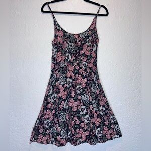 GAP Pink and Black Spaghetti Strap Sundress